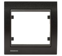 Siemens - plaque simple métal noir delta iris noir