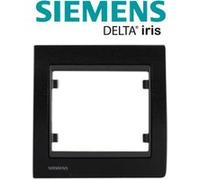 Siemens - plaque simple métal noir delta iris noir