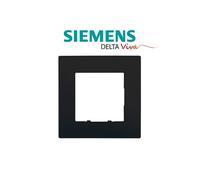 Siemens - plaque simple noir siemens delta viva