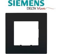 Siemens - plaque simple noir siemens delta viva noir