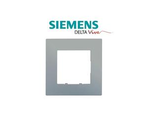 Siemens - plaque simple silver delta viva siemens