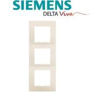 Siemens - plaque triple beige delta viva siemens