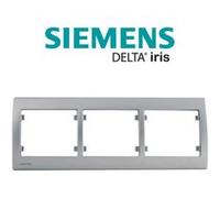 Siemens - plaque triple horizontale aluminium aluminium