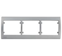 SIEMENS - Plaque Triple Horizontale Aluminium Delta IRIS