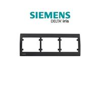 Siemens - plaque triple horizontale anthracite