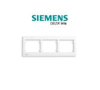 Siemens - plaque triple horizontale blanc