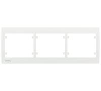 Siemens Plaque triple horizontale Delta IRIS Blanc