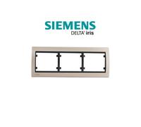 Siemens -plaque triple horizontale métal champagne
