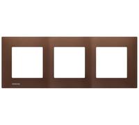 Siemens Plaque triple métal Delta Viva Marron