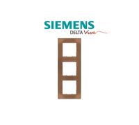 Siemens - plaque triple métal marron delta viva