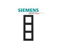 Siemens - plaque triple noir siemens delta viva
