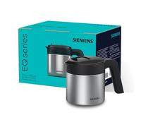 Siemens Pot thermique, capacité d'1 L de café, accessoire original pour série EQ, thermos en acier inoxydable, argent, TZ40001