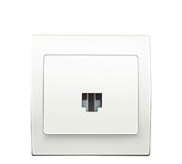SIEMENS - Prise Informatique RJ45 Blanc Delta Iris - Plaque Basic Blanc