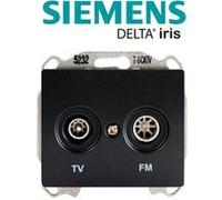 Siemens - prise tv/fm anthracite delta iris anthracite