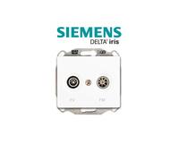 Siemens - prise tv/fm blanc delta iris