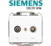 SIEMENS - Prise TV/FM Blanc Delta IRIS