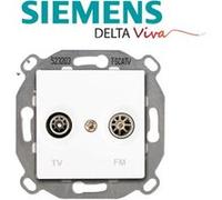 Siemens - prise tv /fm blanc delta viva blanc G