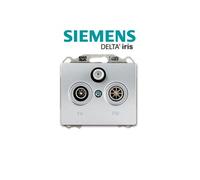 Siemens - prise tv/fm/sat aluminium delta iris