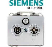 Siemens - prise tv/fm/sat aluminium delta iris aluminium