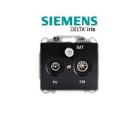 Siemens - prise tv/fm/sat anthracite delta iris