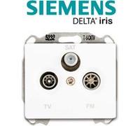 Siemens - prise tv/fm/sat blanc delta iris blanc