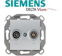 Siemens - prise tv / fm silver delta viva