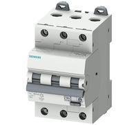 SIEMENS Sentron 5SU1 Interrupteur FI/LS 13 A, 3 pôles, type C, sensibilité 30 mA