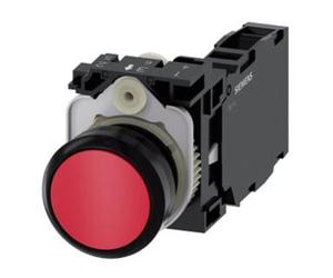 siemens Siemens Bouton-poussoir 3SU1100-0AB20-1FA0 22 mm rouge 1NO+1NC Quantité:1