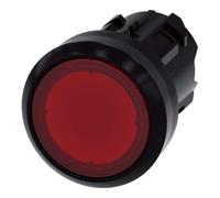 Siemens Bouton-poussoir lumineux 3SU10010AB200AA0 – actionneur plat à rappel, collerette rouge