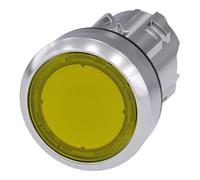 Siemens Poussoir Sirius ATC – 22 mm rond métallique, jaune brillant, bouton rasant
