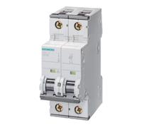 siemens Siemens Disjoncteur industriel numérique C6A, 2 pôles, T=70, 10kA 5SY4206-7 Quantité:1