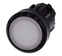 Siemens 3SU10010AA600AA0 3SU1001-0AA60-0AA0 Bouton-poussoir lumineux à rappel collerette plastique, rond bouton noir, blan