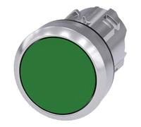 Siemens 3SU10500AB400AA0 3SU1050-0AB40-0AA0 Bouton-poussoir collerette métal, finition brillante, actionneur plat vert 1 pc(s)