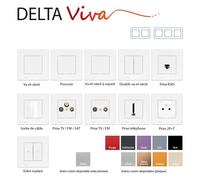 Siemens Poussoir Delta VIVA Blanc