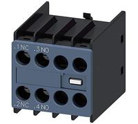 Siemens SIRIUS 3RH29111LA11 Bloc de contact auxiliaire, style CEI, 1NO+1NC, montage avant, pour utilisation avec 3RT2/3RH2 taille S00-S3, entrée de câble supérieure, borne à vis