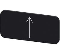 Siemens Sirius Atc - Plaquette 12,5 x 27 mm noir lettre blanche flèche vers le haut