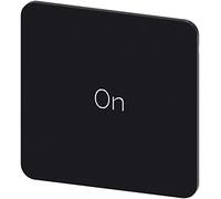 Siemens Sirius Atc - Plaquette 27 x 27 mm noir lettre blanche inscription on