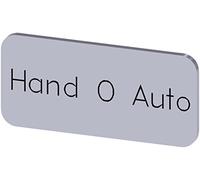 Siemens Sirius ATC - plaquita 12,5 x 27 mm pt. inscription Hand/auto noir