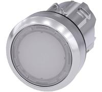 Siemens Sirius ATC - Poussoir 22 mm ronde métallique/A brillant blanc bouton rasante
