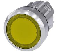 Siemens Sirius ATC - Poussoir 22 mm ronde métallique/A brillant jaune bouton rasante