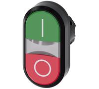 Siemens Sirius ATC - Poussoir double rond en plastique vert uni rouge ou bouton rasante