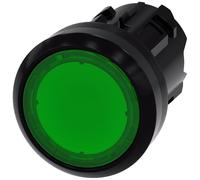 Siemens Sirius ATC - Poussoir lumineux vert bouton rond rasante momentaneo