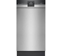 Siemens SR43ES25ME iQ300 Lave-vaisselle encastré 45 cm, particulièrement silencieux, varioSpeed Plus, système de panier varioFlex et variolade, autoOpen dry, aquaStop, Home Connect, acier brossé