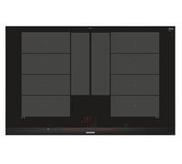 siemens table de cuisson à induction 80cm 4 feux 7400w flexinduction noir