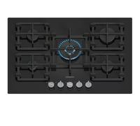 Table de cuisson gaz - SIEMENS - EP7A6QI40 - 75 cm - 5 foyers (Wok 4 kW) - Verre trempé noir