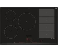 siemens table de cuisson induction 80cm 4 feux 7400w noir ex851lvc1f
