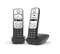 Gigaset A690 Duo Téléphone analogique Identification de l'appelant Noir, Argent