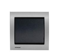 SIEMENS - Va-et-Vient Lumineux Anthracite Delta Iris + Plaque Métal Alu Silver