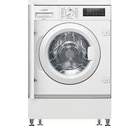 Siemens WI14W443 iQ700 Machine à laver encastrable, chargement frontal, capacité de 8 kg, 1400 tr/min, speedPack L, écran LED, timeLight, blanc, 60 cm
