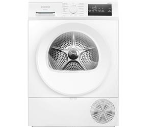 Siemens WT45HVA4 iQ300 Séchoir à pompe à chaleur 8 kg autoDry Super40 Programme 63 dB Écran tactile LED SoftDry Programme extérieur Filtre easyClean Sécurité enfant Blanc